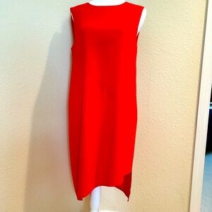 DKNY Asymmetric hem dress in tangerine